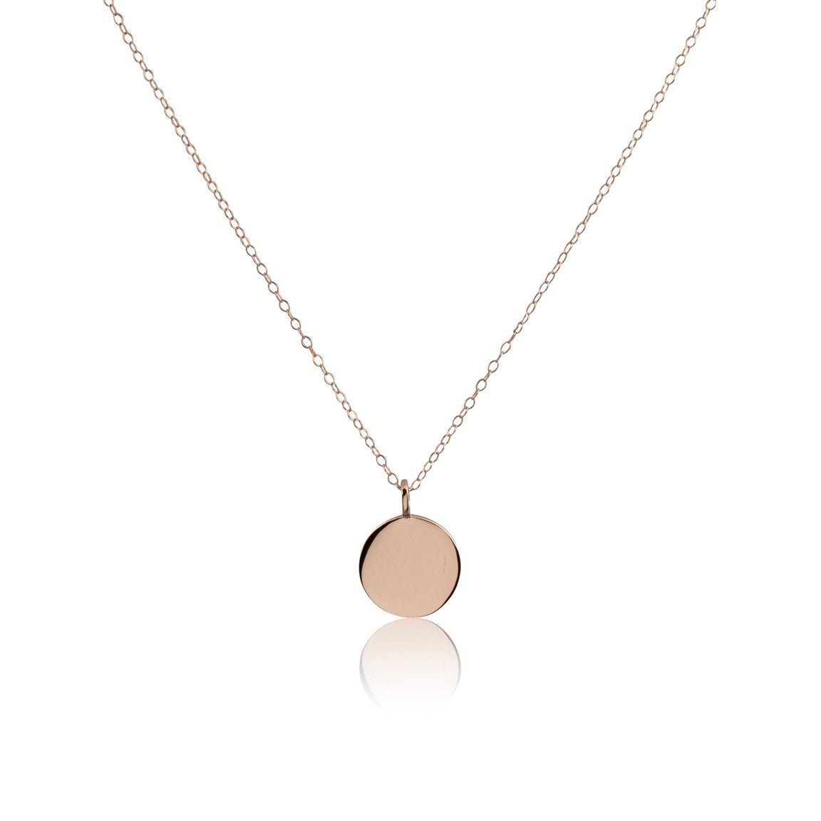 rose gold vermeil disc pendant necklace