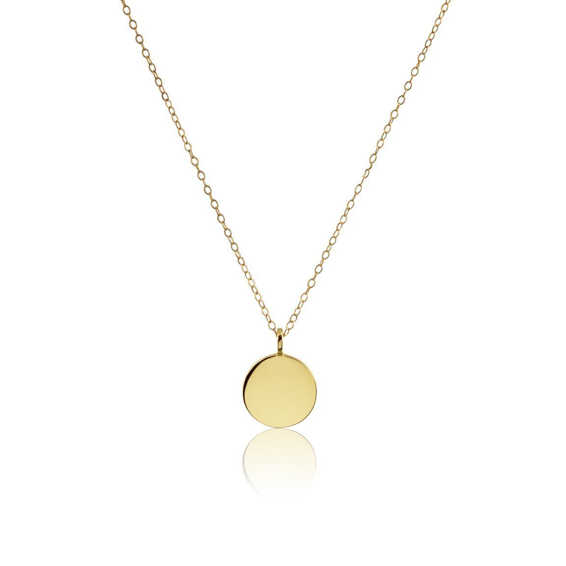 gold vermeil disc pendant necklace