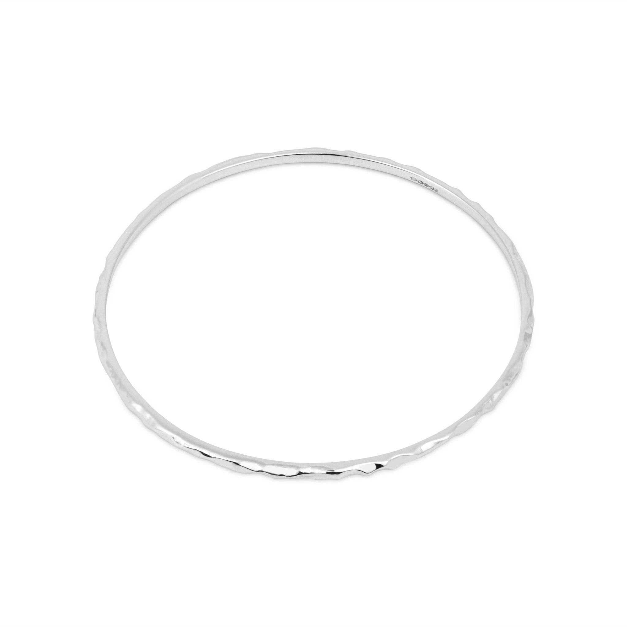 sterling silver hammered bangle