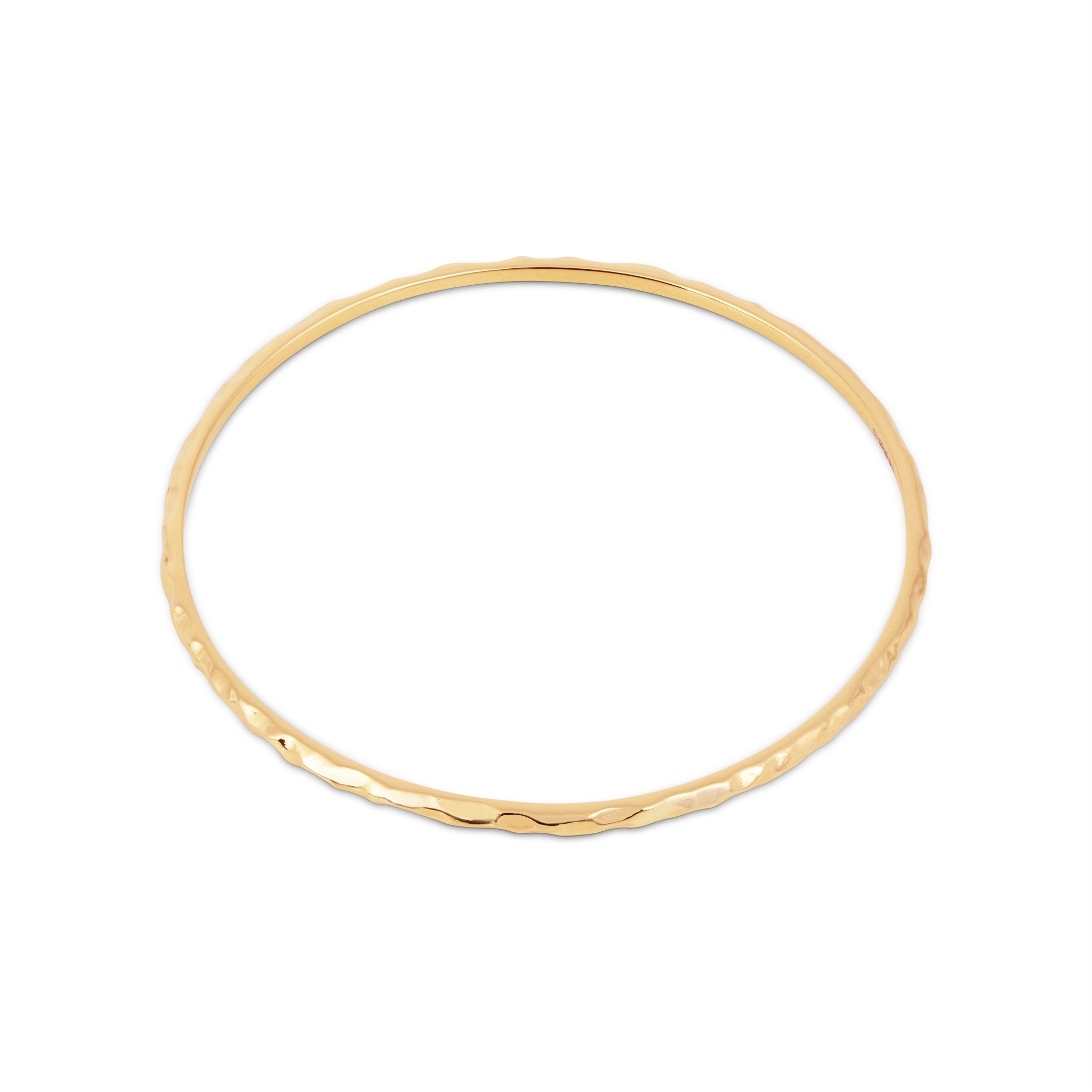 gold vermeil hammered bangle